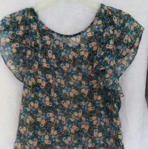 Chloe K. Shear floral tee